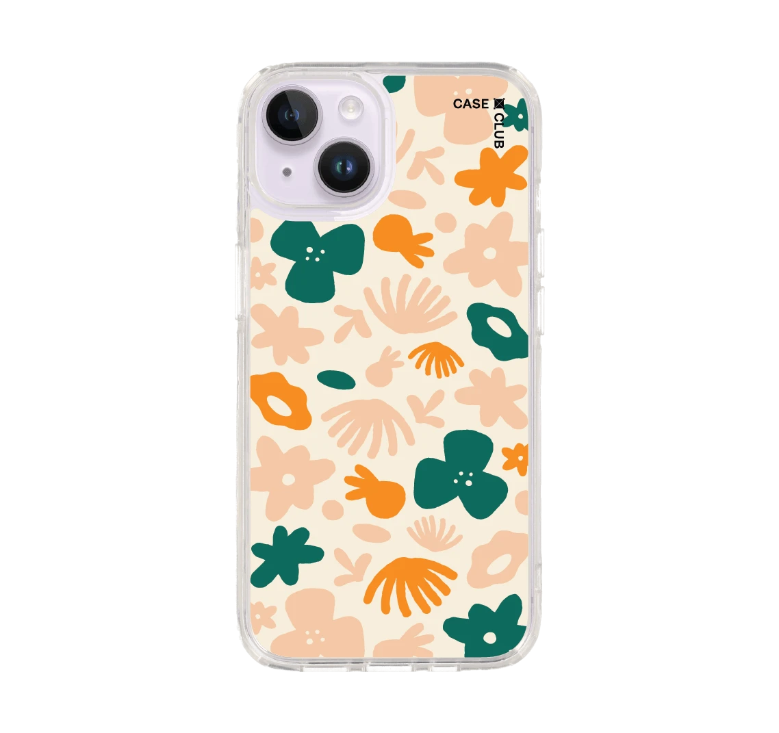 orange flower pattern
